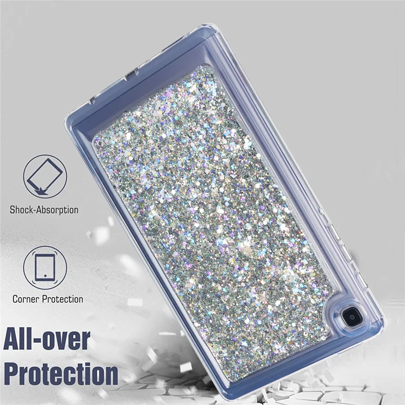For Samsung Galaxy Tab A7 Lite 8.7-inch T225 / T220 Anti-drop Protective Tablet Case Glitter TPU + PC Cover - Style C