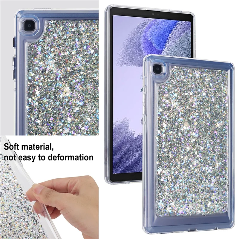 For Samsung Galaxy Tab A7 Lite 8.7-inch T225 / T220 Anti-drop Protective Tablet Case Glitter TPU + PC Cover - Style C