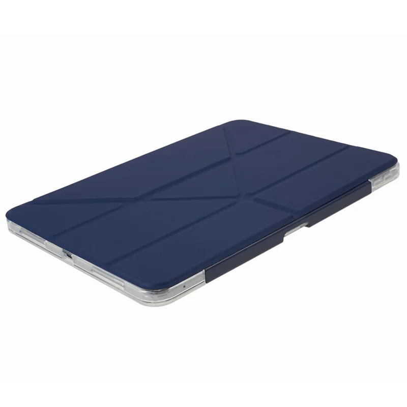 MUTURAL For iPad Pro 11 (2020) / (2021) / (2022) Tablet Case PU Leather Origami Stand Cover with Detachable Pencil Holder - Dark Blue