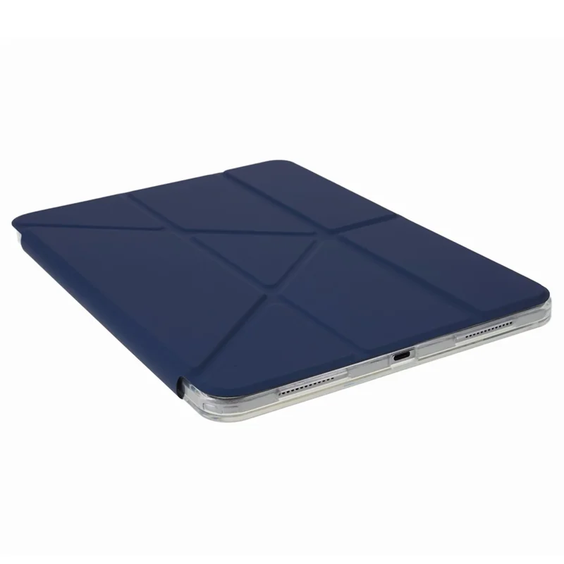 MUTURAL For iPad Pro 11 (2020) / (2021) / (2022) Tablet Case PU Leather Origami Stand Cover with Detachable Pencil Holder - Dark Blue