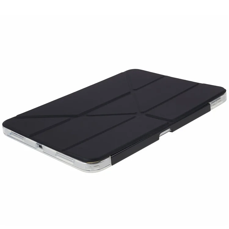MUTURAL Для iPad 10.9 (2022) PU Leather Tablet Case Origami Stand Folio Cover with Detachable Pencil Holder - Black