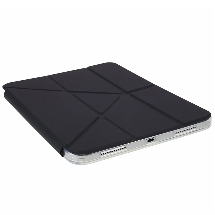 MUTURAL Для iPad 10.9 (2022) PU Leather Tablet Case Origami Stand Folio Cover with Detachable Pencil Holder - Black