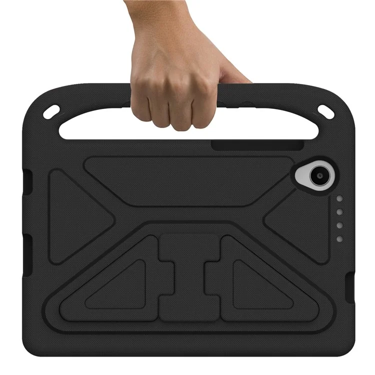 Para Lenovo Tab M8 (4ª Geração) 2024 TB-301XU / M8 (4ª Geração) 2023 TB-300FU Hand Grip EVA Tablet Case Foldable Kickstand Tablet Cover - Preto