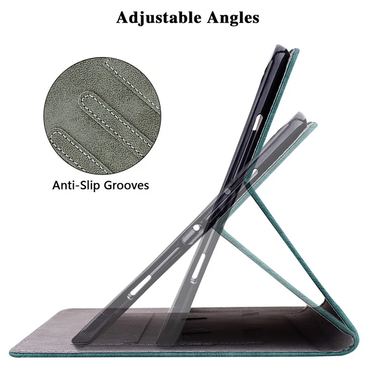 Para Samsung Galaxy Tab S10+ / S9+ Estuche de Tableta con Patrón Lindo de Tigre Estampado Funda de Cuero PU con Soporte para Tarjeta - Azul Oscuro