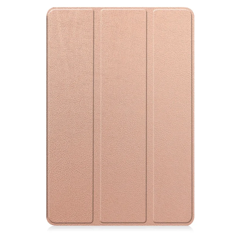 Smart Tablet Case for Samsung Galaxy Tab S9 Ultra , PU Leather Tri-fold Stand Cover with Pen Slot - Rose Gold