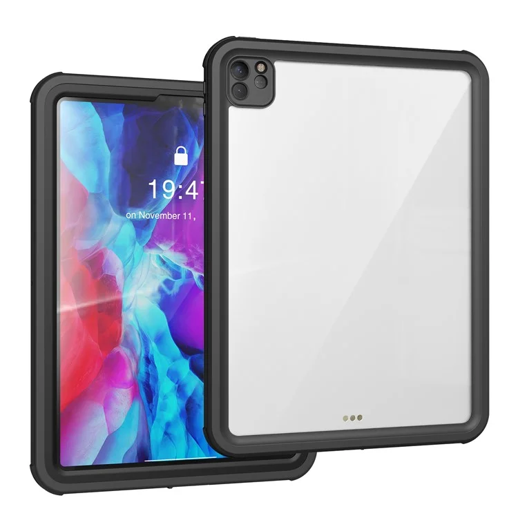 FS IP68 Caixa de Comprimido à Prova D'água Para Ipad Pro 11 (2020) /(2021) /(2022), Cobertura de Proteção Corporal à Prova de Poeira à Prova de Choque Clara Com Filme de Tela