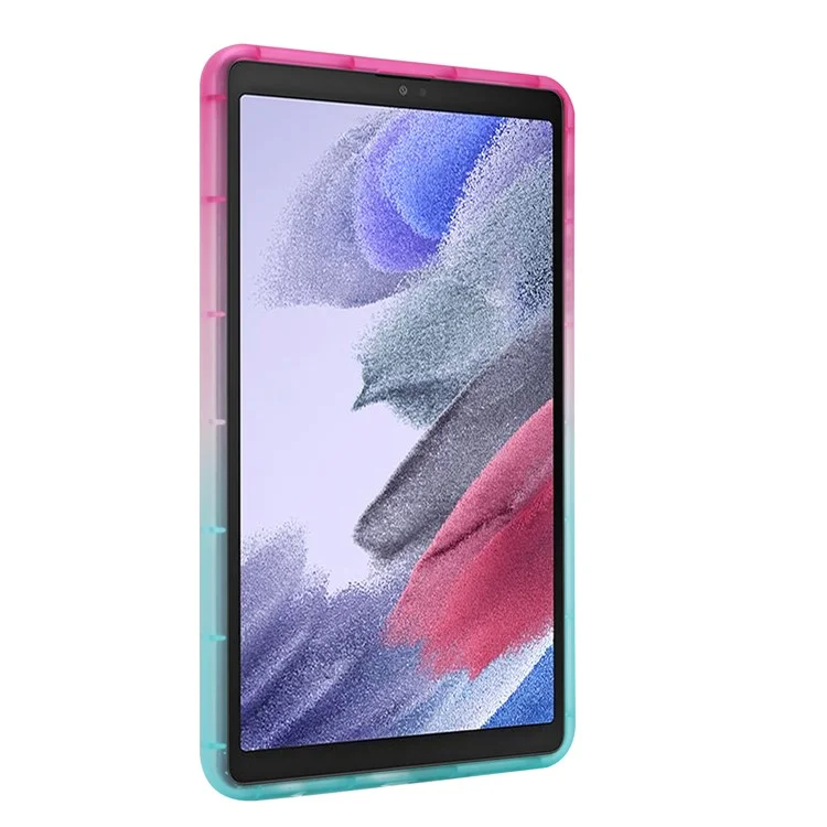 Pour Samsung Galaxy Tab A7 Lite 8,7 pouces T225 / T220 Gradient Glitter TPU Case Tablet Protective Cover - Pink / Green