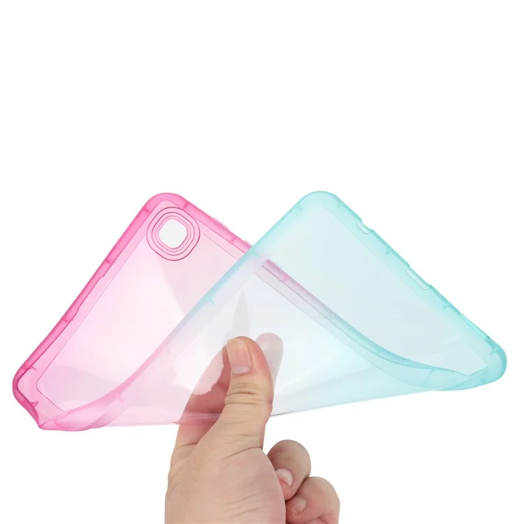 Pour Samsung Galaxy Tab A7 Lite 8,7 pouces T225 / T220 Gradient Glitter TPU Case Tablet Protective Cover - Pink / Green