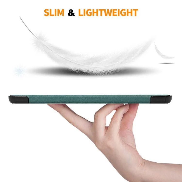 ENKAY HAT PRINCE Smart Tablet Case per Samsung Galaxy Tab S9, Pelle PU + PC Supporto Trifold Custodia Protettiva - Verde Nerastro