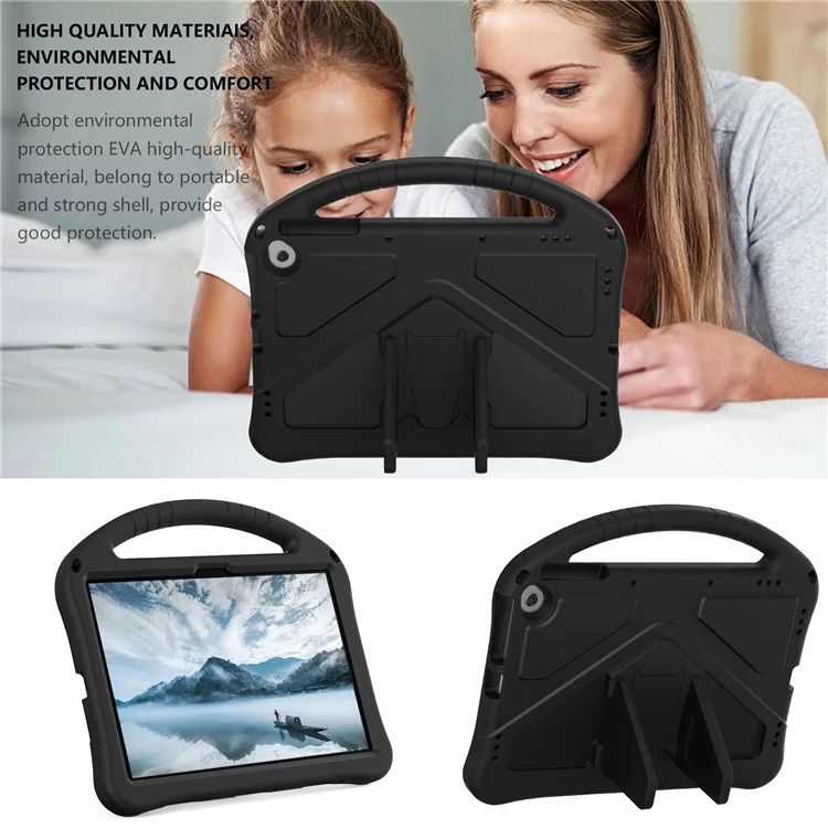 Custodia protettiva EVA per Amazon Fire Max 11 / Google Pixel Tablet, impugnatura, supporto per tablet - Nero