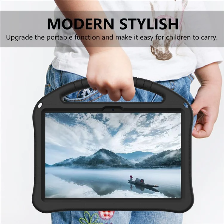 Custodia protettiva EVA per Amazon Fire Max 11 / Google Pixel Tablet, impugnatura, supporto per tablet - Nero