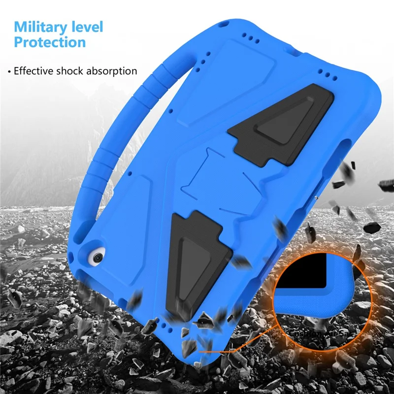 EVA Protective Cover for Amazon Fire Max 11 / Google Pixel Tablet , Grip Handle Kickstand Tablet Case - Blue