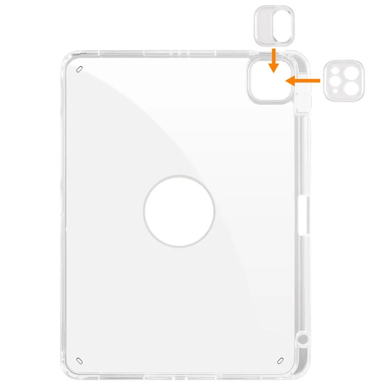 Per iPad Pro 11 (2021) / (2020) / (2022) / iPad Air (2020) / (2022) Rotating Stand Tablet Cover PU Leather TPU Crystal Clear Back Case - Baby Blue