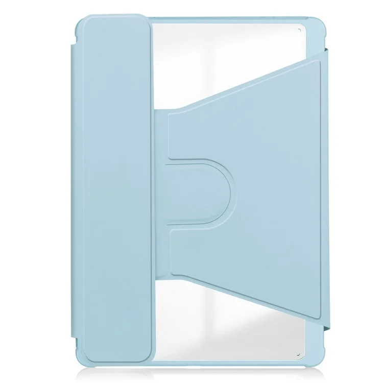 Tablet Case with Wireless Keyboard for Samsung Galaxy Tab S9+ , 360-Degree Rotating Stand PU Leather+Acrylic Cover - Sky Blue