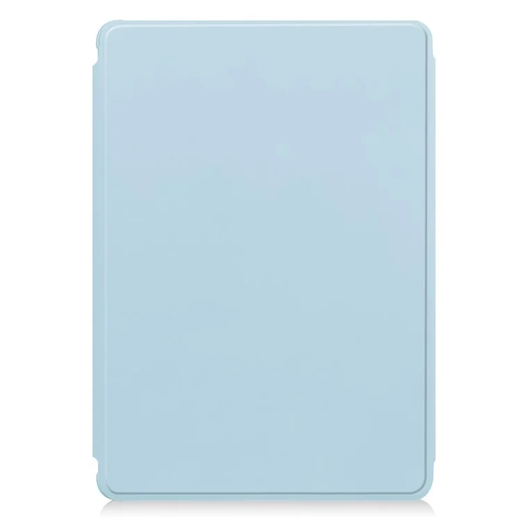 Tablet Case with Wireless Keyboard for Samsung Galaxy Tab S9+ , 360-Degree Rotating Stand PU Leather+Acrylic Cover - Sky Blue