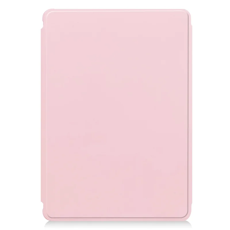 Tablet Case with Wireless Keyboard for Samsung Galaxy Tab S9+ , 360-Degree Rotating Stand PU Leather+Acrylic Cover - Pink