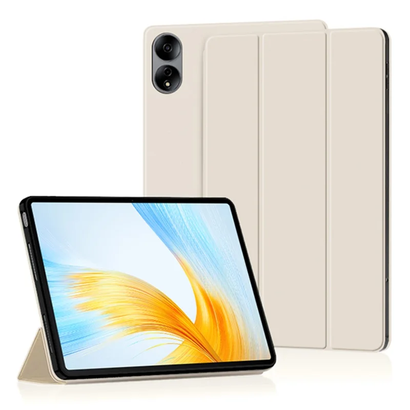 Trifold Stand Smart Case for Honor MagicPad 13 , PU Leather Auto Sleep / Wake Tablet Cover - Khaki