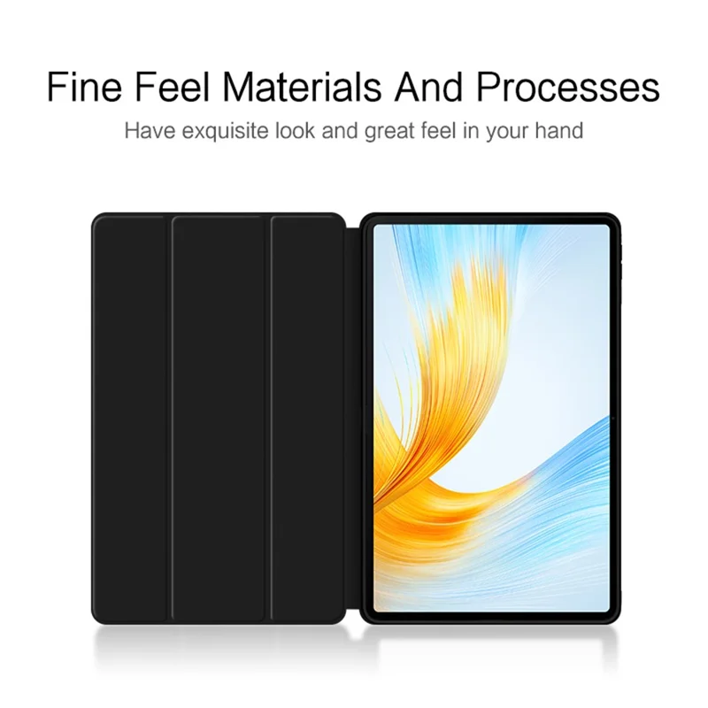 Trifold Stand Smart Case for Honor MagicPad 13 , PU Leather Auto Sleep / Wake Tablet Cover - Khaki