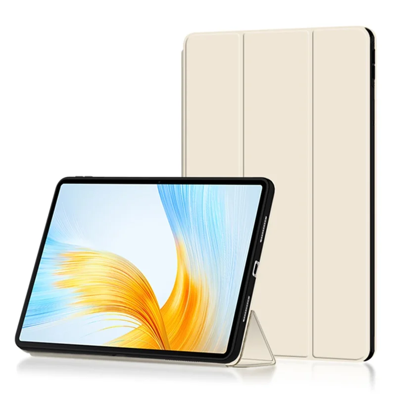 Trifold Stand Smart Case for Honor MagicPad 13 , PU Leather Auto Sleep / Wake Tablet Cover - Khaki