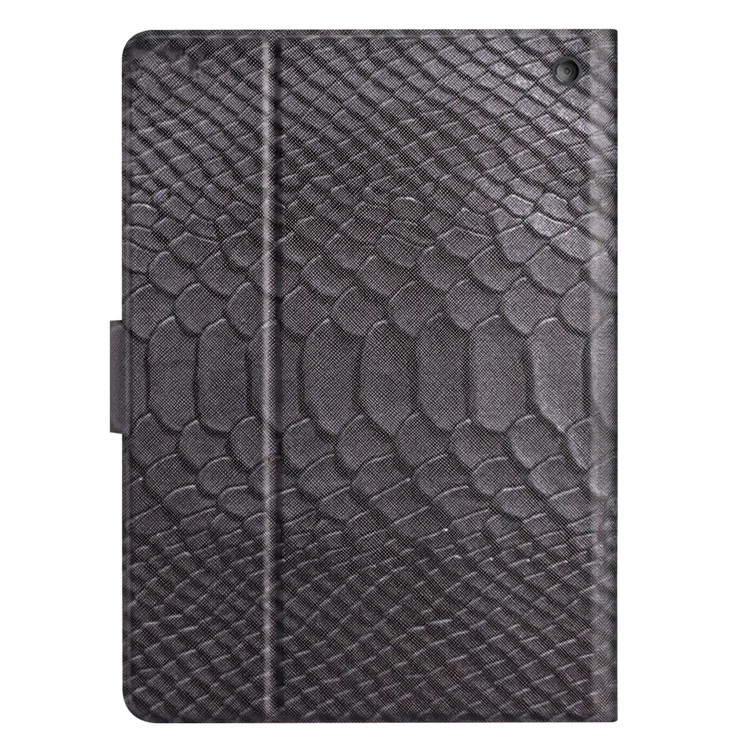 For Amazon Fire Max 11 Smart Tablet Case PU Leather Pattern Printing Stand Cover with Card Holder - Black Crocodile Pattern