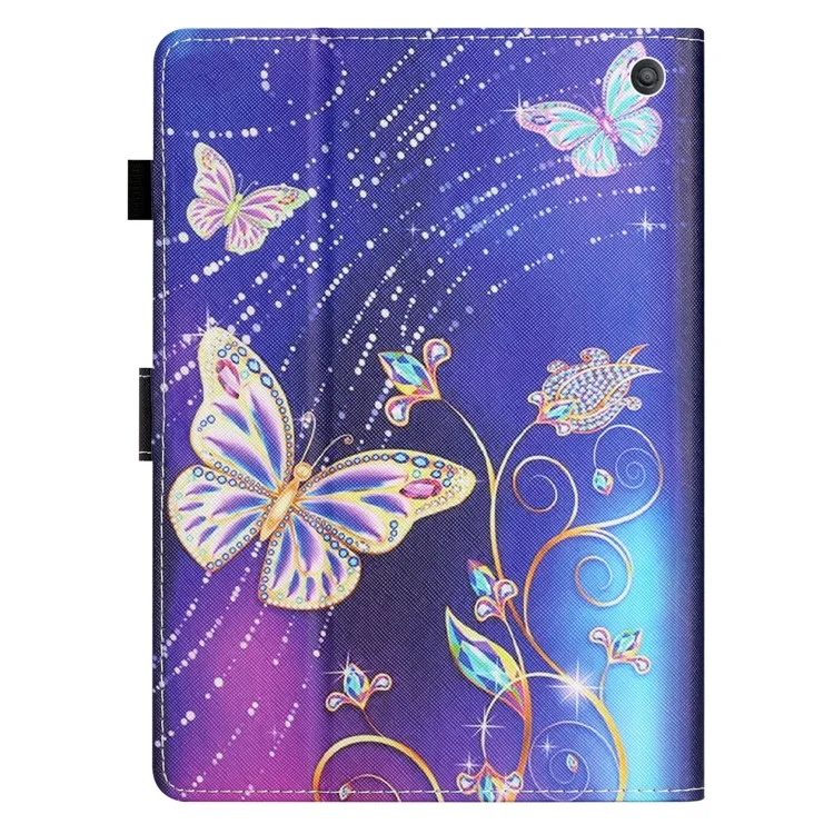 Para Amazon Fire Max 11 PU Leather Pattern Printing Case Stand Card Holder Tablet Cover with Auto Sleep / Wake - Borboleta