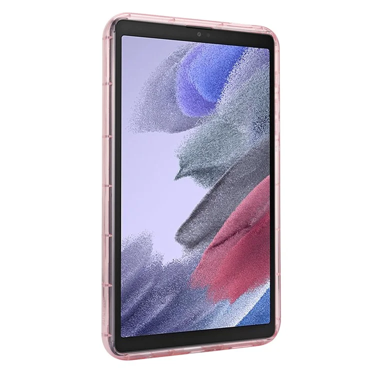 For Samsung Galaxy Tab A7 Lite 8.7-inch T225 T220  Transparent TPU Case Water Ripple Texture Anti-Slip Tablet Cover - Pink