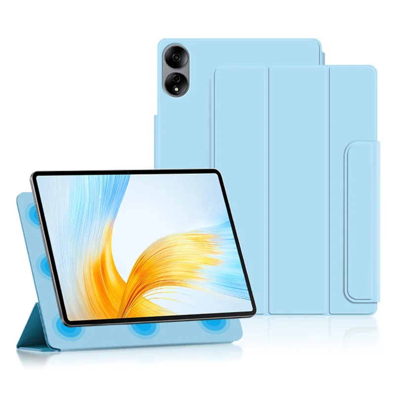 For Honor MagicPad 13 Trifold Stand Cover PU Leather Magnetic Folio Auto Sleep / Wake Tablet Case - Blue