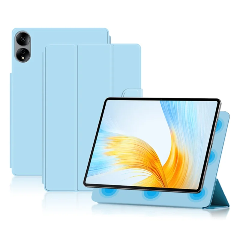 For Honor MagicPad 13 Trifold Stand Cover PU Leather Magnetic Folio Auto Sleep / Wake Tablet Case - Blue