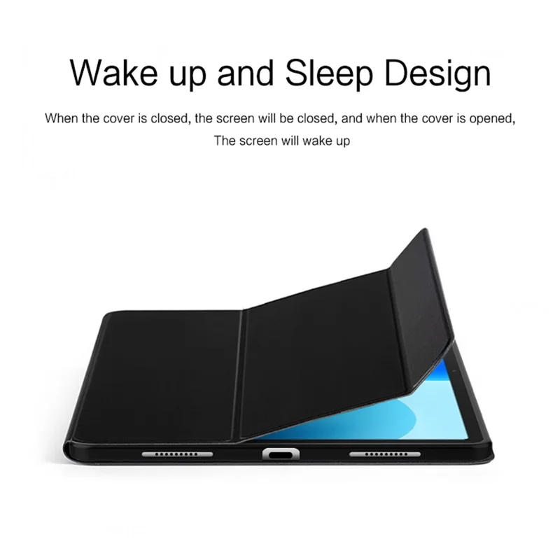 For Huawei MatePad 11.5 PU Leather Trifold Stand Cover Auto Sleep / Wake Protective Tablet Case - Blue