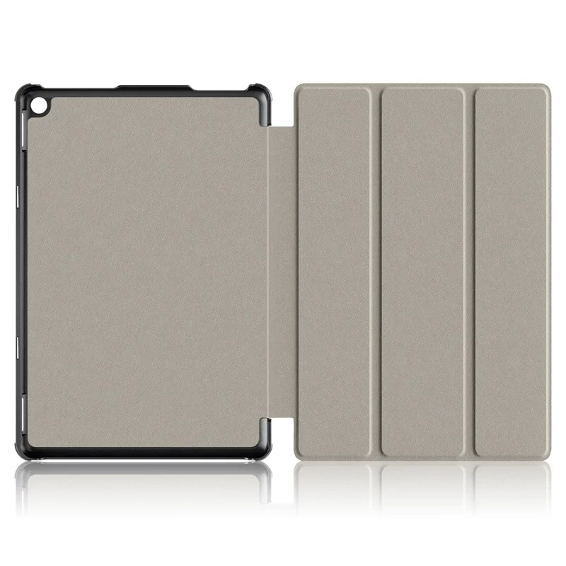 For Amazon Fire HD 10 (2023) PU Leather Tri-fold Stand Case Pattern Printing Auto Wake / Sleep Tablet Cover - Don't Touch Me