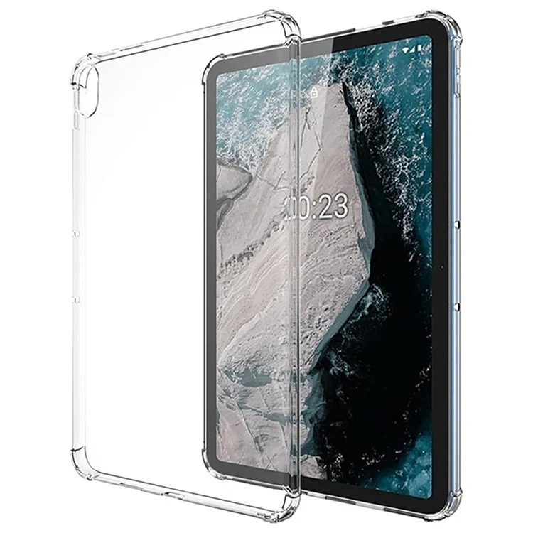 Transparente Tablet-Hülle für Nokia T10, verstärkte Ecken, stoßfeste TPU-Rückseite