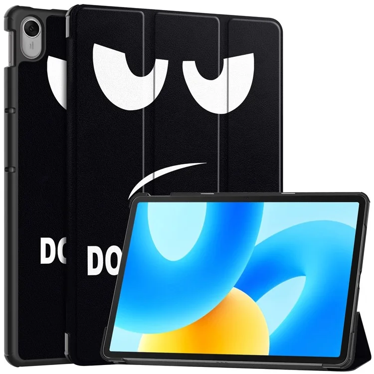 Für Huawei MatePad 11.5 Tri-fold Stand Tablet Cover Pattern Printing PU Leder Tablet Case - Fassen Sie mich nicht an