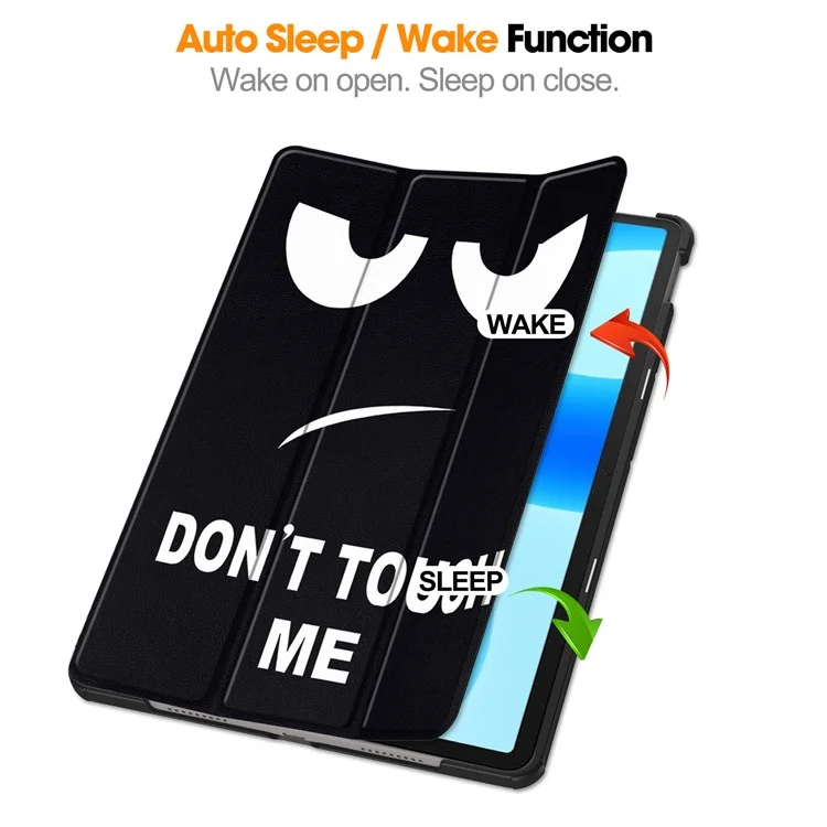 Für Huawei MatePad 11.5 Tri-fold Stand Tablet Cover Pattern Printing PU Leder Tablet Case - Fassen Sie mich nicht an