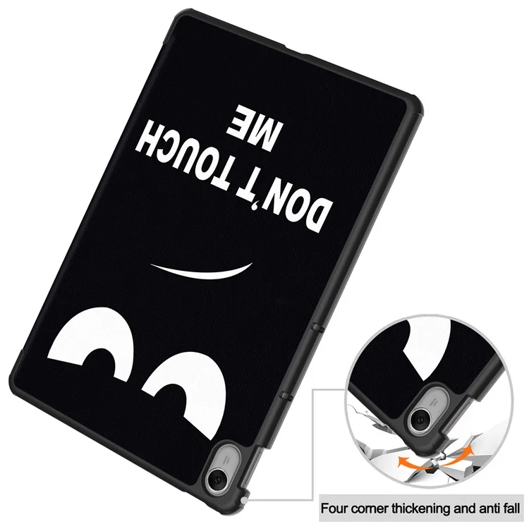 Für Huawei MatePad 11.5 Tri-fold Stand Tablet Cover Pattern Printing PU Leder Tablet Case - Fassen Sie mich nicht an