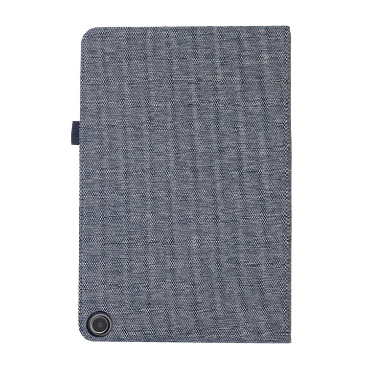 For Amazon Fire Max 11 Stand Tablet Case Cloth Texture PU Leather Smart Cover with Card Holder - Blue