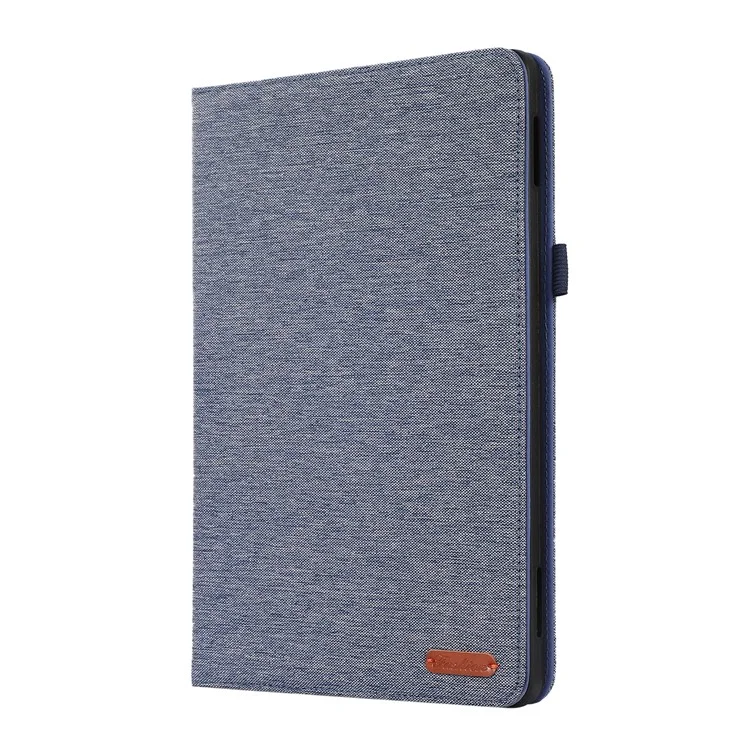 For Amazon Fire Max 11 Stand Tablet Case Cloth Texture PU Leather Smart Cover with Card Holder - Blue