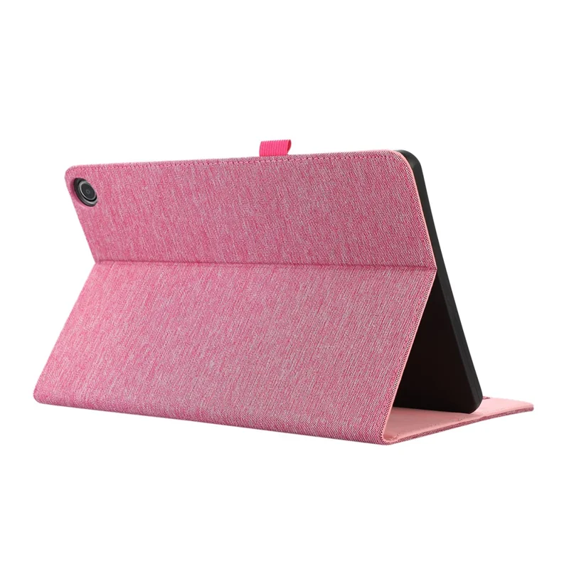 Per Amazon Fire Max 11 Stand Tablet Case Cloth Texture PU Leather Smart Cover con Porta Carte - Rosa