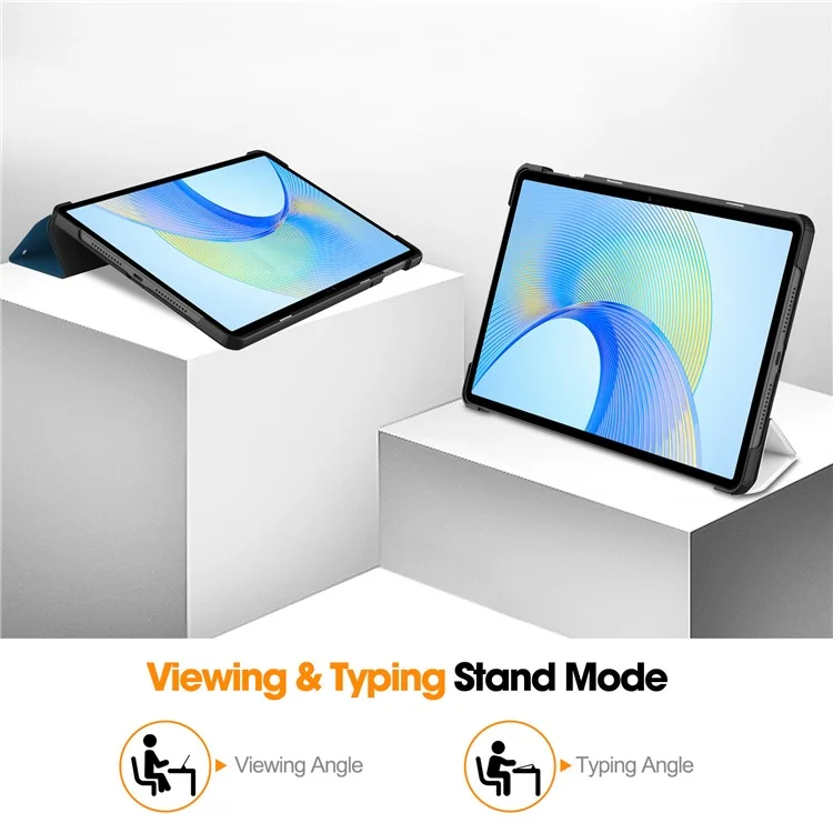 Чехол-подставка для планшета For Honor Pad X8 Pro Trifold Stand, печатный рисунок, искусственная кожа - кошка