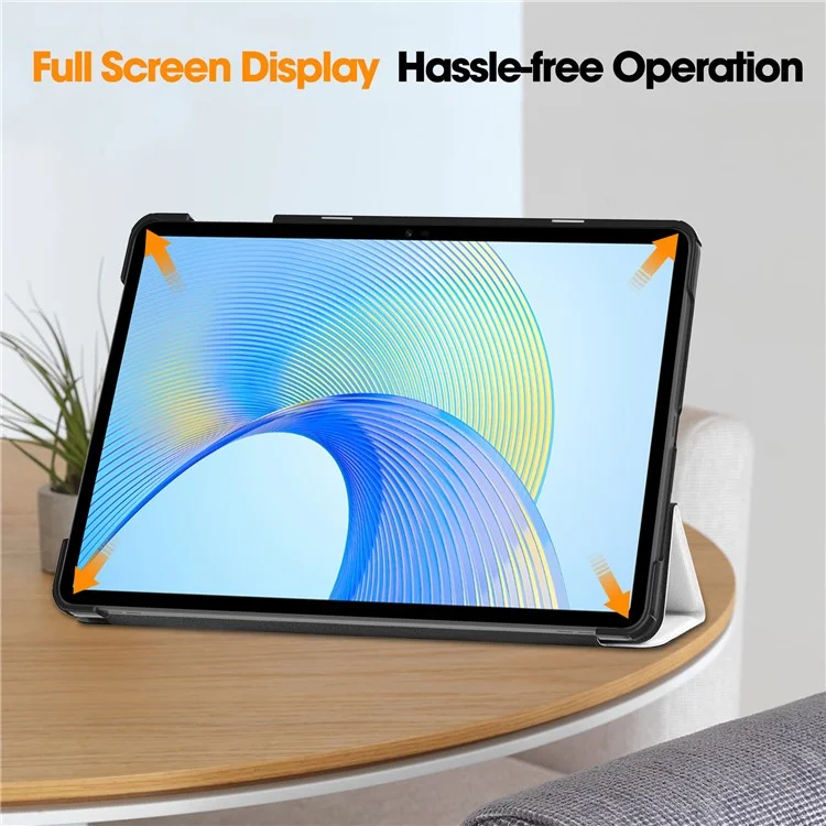 Чехол-подставка для планшета For Honor Pad X8 Pro Trifold Stand, печатный рисунок, искусственная кожа - кошка
