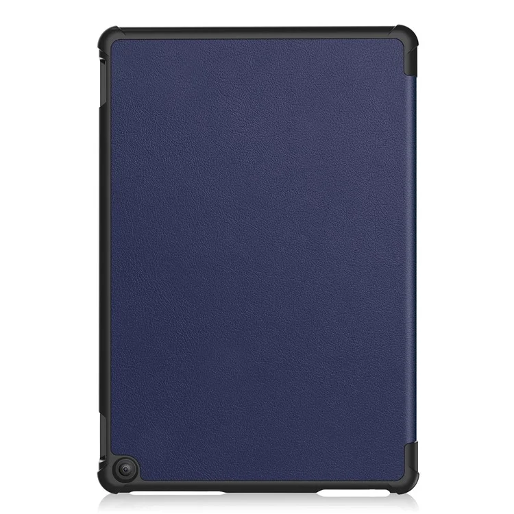 Pour Amazon Fire HD 10 (2023) Smart Tablet Case Tri-Fold Stand PU Leather Full Body Protective Cover - Bleu
