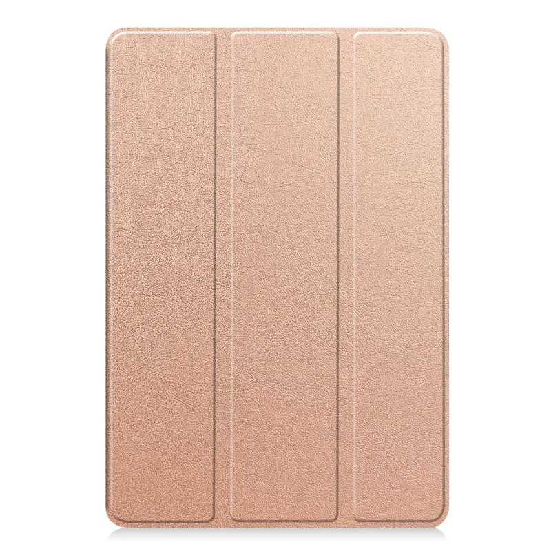 For Amazon Fire HD 10 (2023) Smart Tablet Case Tri-Fold Stand PU Leather Full Body Protective Cover - Rose Gold