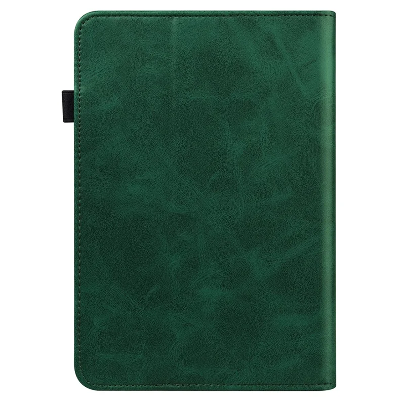 Line Imprinted Anti-Dorp PU Case for Google Pixel Tablet Shockproof Cover with Card Slots - Green