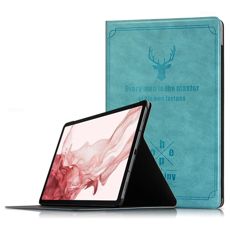 For Samsung Galaxy Tab S10 FE / S10 / S9 FE / S9 Stand Case Folio Flip PU Leather+PC Anti-Drop Tablet Protective Cover - Green