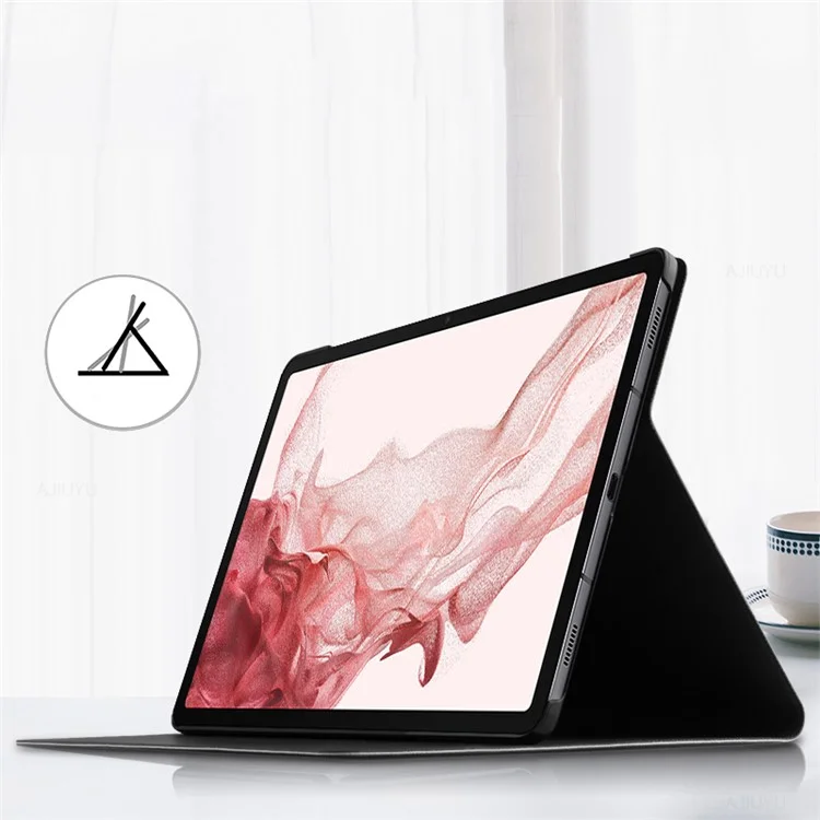 For Samsung Galaxy Tab S10 FE / S10 / S9 FE / S9 Stand Case Folio Flip PU Leather+PC Anti-Drop Tablet Protective Cover - Green