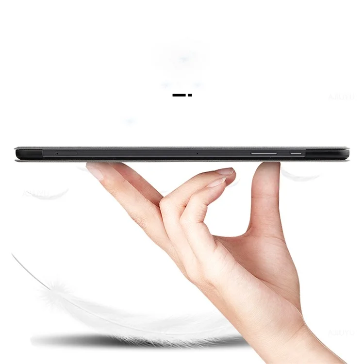 Custodia a libro per Samsung Galaxy Tab S9+ in pelle PU+PC antiurto, Custodia protettiva per tablet - Grigio