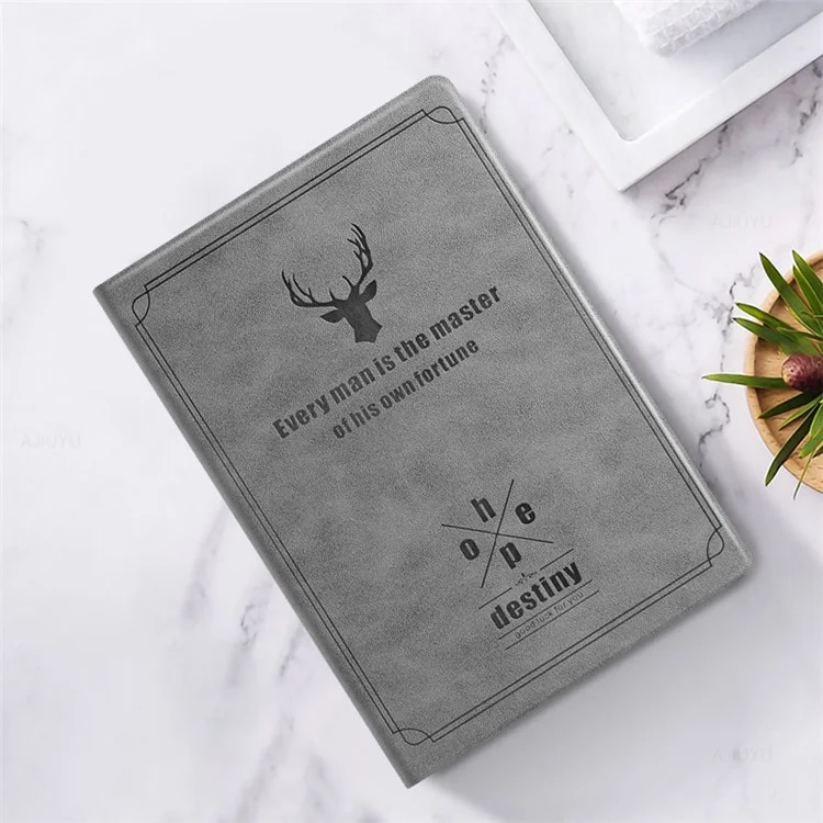 Custodia a libro per Samsung Galaxy Tab S9+ in pelle PU+PC antiurto, Custodia protettiva per tablet - Grigio