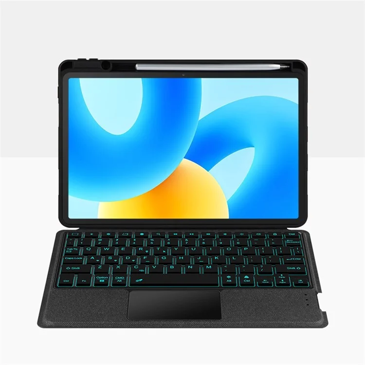 Para Huawei MatePad 11.5 Funda de Piel + Teclado Bluetooth con Retroiluminación y Trackpad - Negro