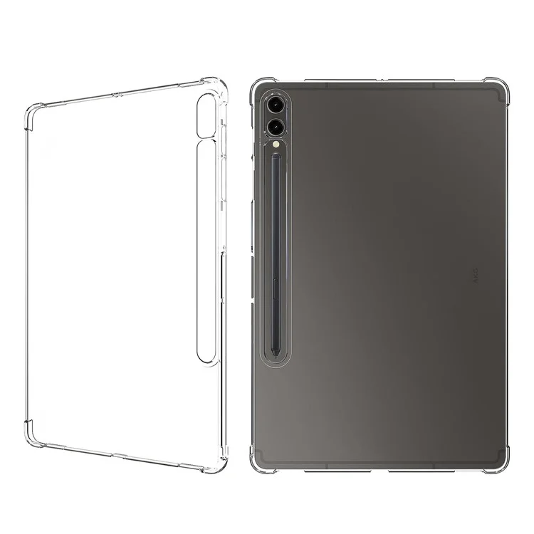 For Samsung Galaxy Tab S9+ TPU Tablet Case Reinforced Corners Shockproof Transparent Tablet Cover
