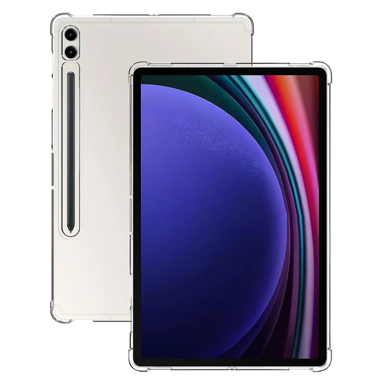 For Samsung Galaxy Tab S9+ TPU Tablet Case Reinforced Corners Shockproof Transparent Tablet Cover