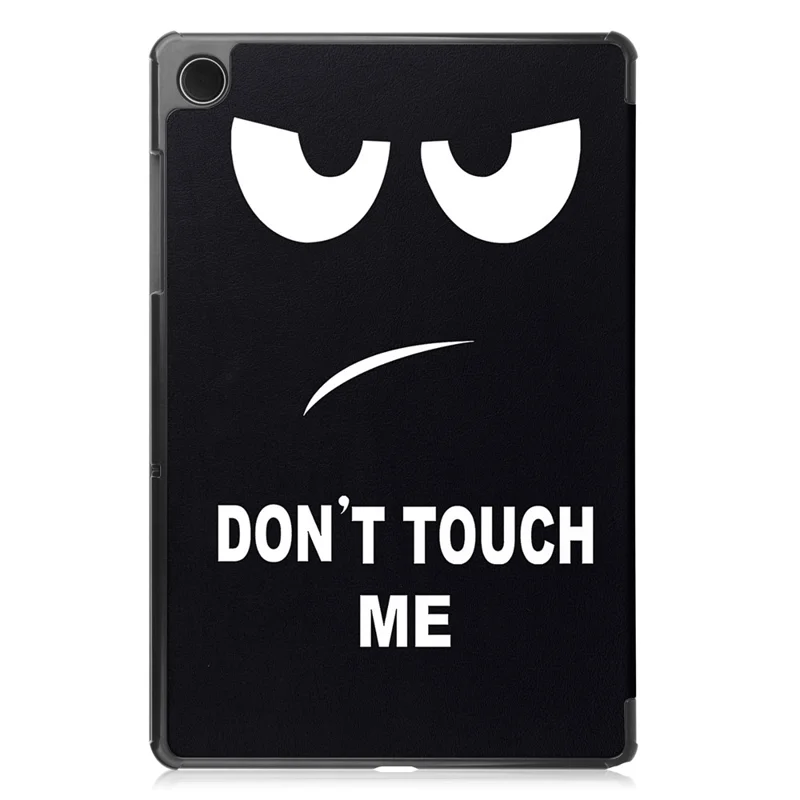 For Samsung Galaxy Tab A9 Tri-fold Stand Tablet Leather Case Pattern Printing Tablet Cover - Don't Touch Me